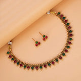 Antique Multi-colour Kemp Round Design Necklace Set