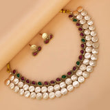 Antique Kemp Stone Lakshmi Kasu Choker Set