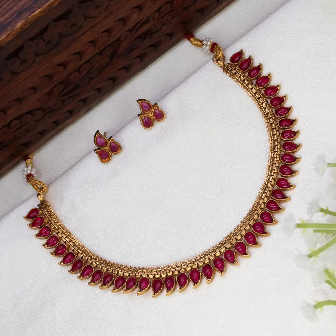 Antique Kemp Stone Mango Necklace Set