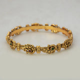 Antique Multi-colour Kemp Stone Peacock Bangle