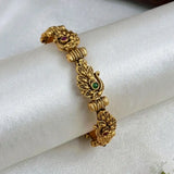 Antique Multi-colour Kemp Stone Peacock Bangle
