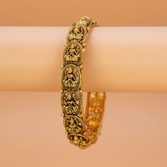 Antique Gold Plated Lakshmi Kada Bangle
