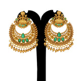 Antique Lakshmi Kemp Chandbali Earrings