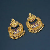 Antique Lakshmi Kemp Chandbali Earrings