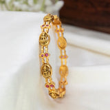 Antique Gold-Plated Lakshmi Stone Bangle