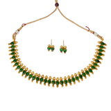 Antique Matte Green Paisley Mango Necklace Set