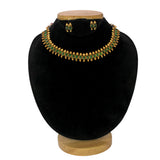 Antique Matte Green Paisley Mango Necklace Set