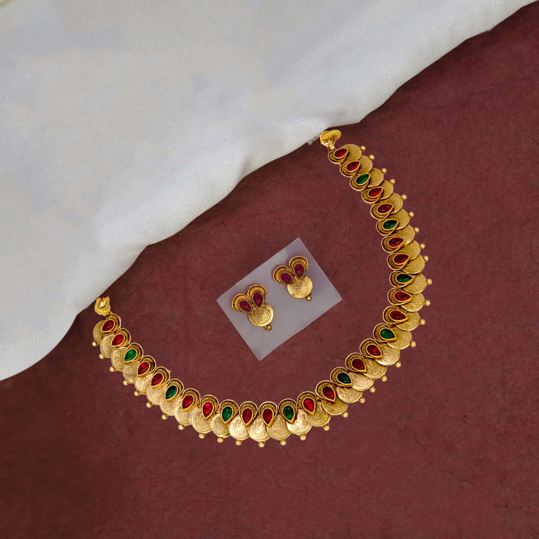 Multi Kemp Teardrop Lakshmi Coin