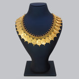 South Indian Big Lakshmi Kasu Ruby Stone Necklace