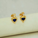 South Traditional Gold Plated Palakka Ear Studs - K Supreme