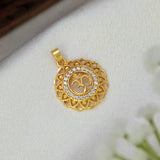 Gold Plated CZ Stone Om Pendant