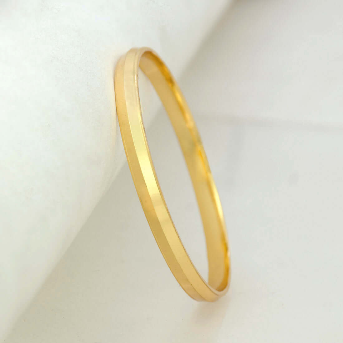 Kada-Style Gold Plated Bangle for Baby Boys displayed on a white background.