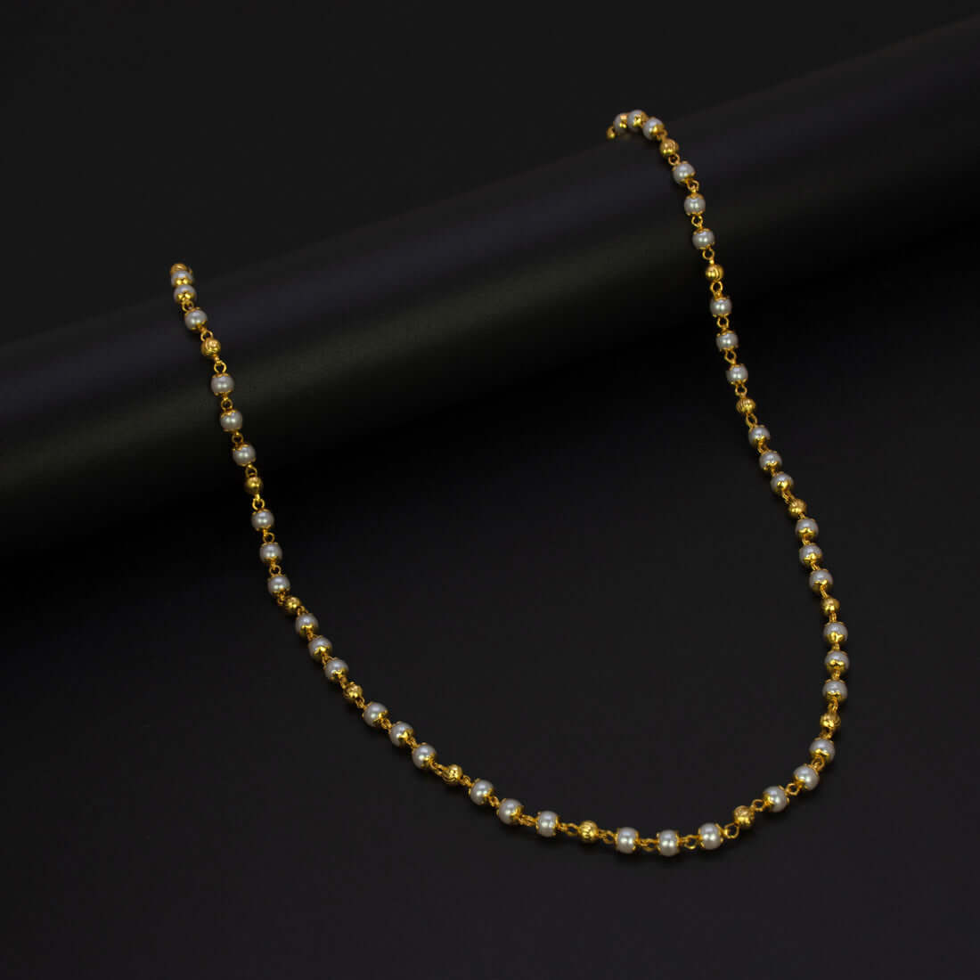 Classic-Gold-Plated-Pearl-Beaded-Chain