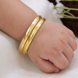 Classic Gold Plated Plain Baby Bangles