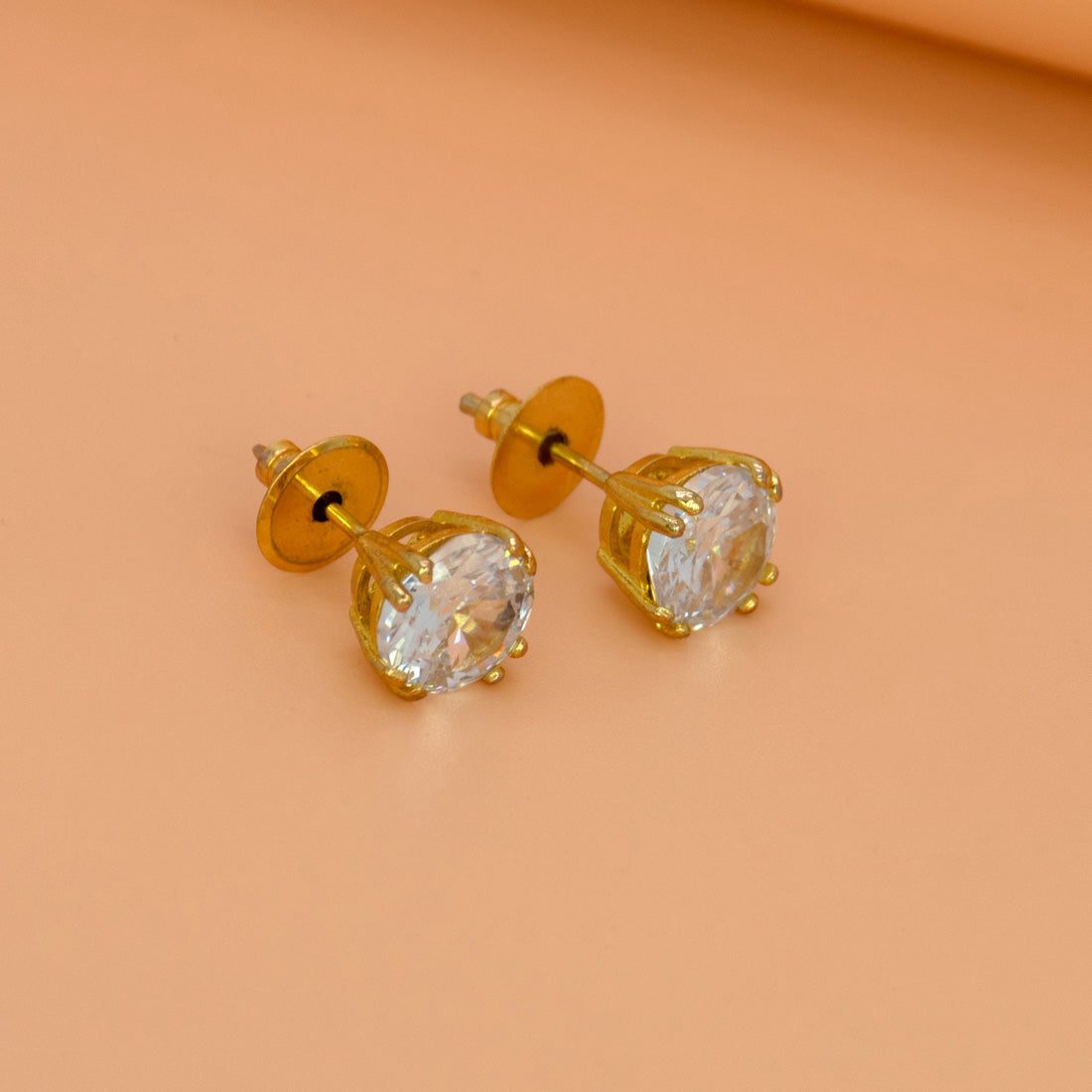 Classic-Round-CZ-Stud-Earring