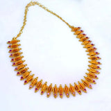 Contemporary Elegant Gold Plated Ruby Choker
