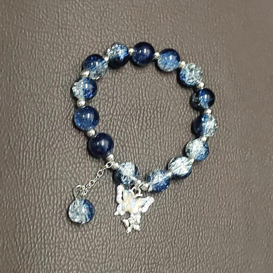 Crackle_Blue_Crystal_Beaded_Butterfly_Charm_Bracelet