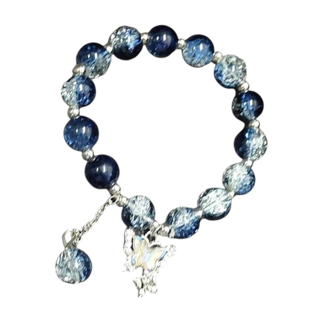 Crackle_Blue_Crystal_Beaded_Butterfly_Charm_Bracelet