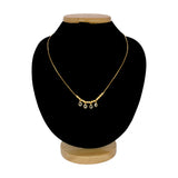 Stylish Gold Plated Crystal Hanging Beads Necklace
