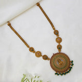 Antique Gold-Plated Big Lakshmi Pendant Necklace