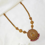 Antique Gold-Plated Big Lakshmi Pendant Necklace