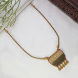 Victorian Style Antique Stone Mesh Pendant Necklace