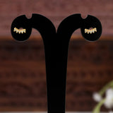 Gold-Plated Cubic Zirconia Arc Second Stud Earrings