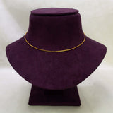 Gold-Plated Thin Box Chain Necklace for Women & Kids, 15 Inch