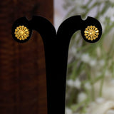Trendy Indian Gold Plated Flower Stud Earrings For Women