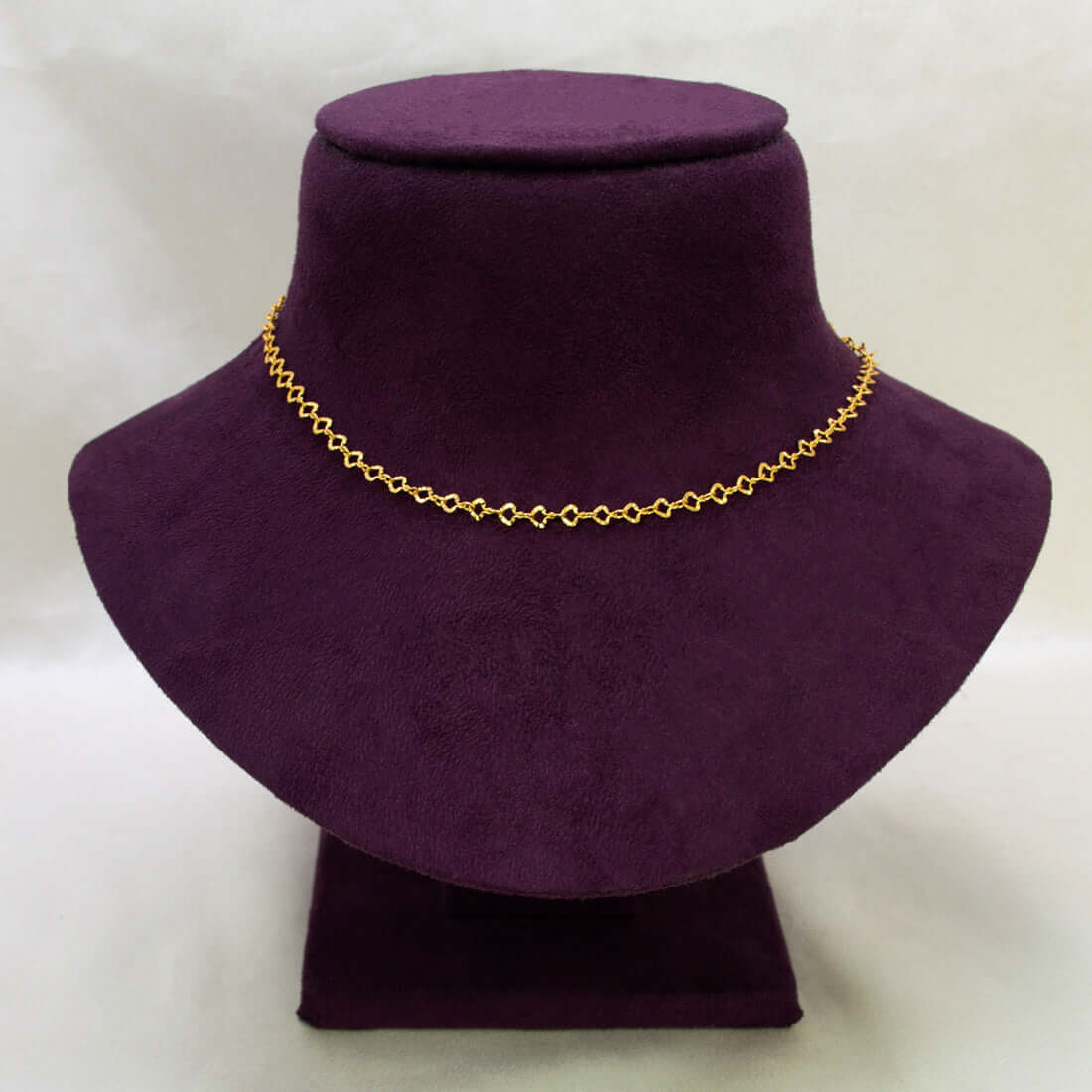 Gold-Plated Geometric Link Chain for Kids