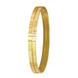 Stylish Gold Plated Daily Wear Plain Bangles with textured pattern for daily elegance.