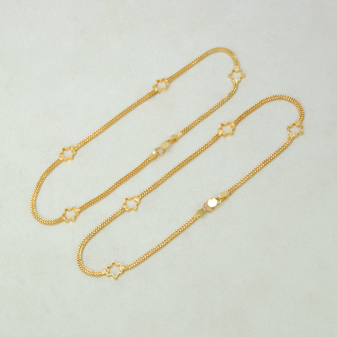 Delicate-Gold-Plated-Star-Motif-Anklet