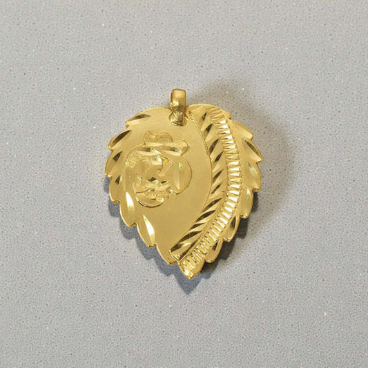 Designer Gold Plated Om Ila Thali Pendant