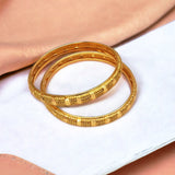 Designer Gold‑Plated Stylish Bangles — Intricate Ethnic Elegance