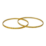 Contemporary Gold Plated Designer Cutting Bangles