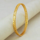 Diamond Cut Designer Casual Gold Plated Bangle