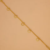 Gold-Plated Hanging Circular Charms Bracelet