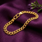 Gold Plated Double Link Charm Kids Bracelet