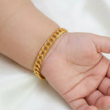 Gold Plated Double Link Charm Kids Bracelet