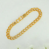 Gold Plated Double Link Charm Kids Bracelet