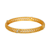 Elegant Gold Plated American Diamond Net Bangle