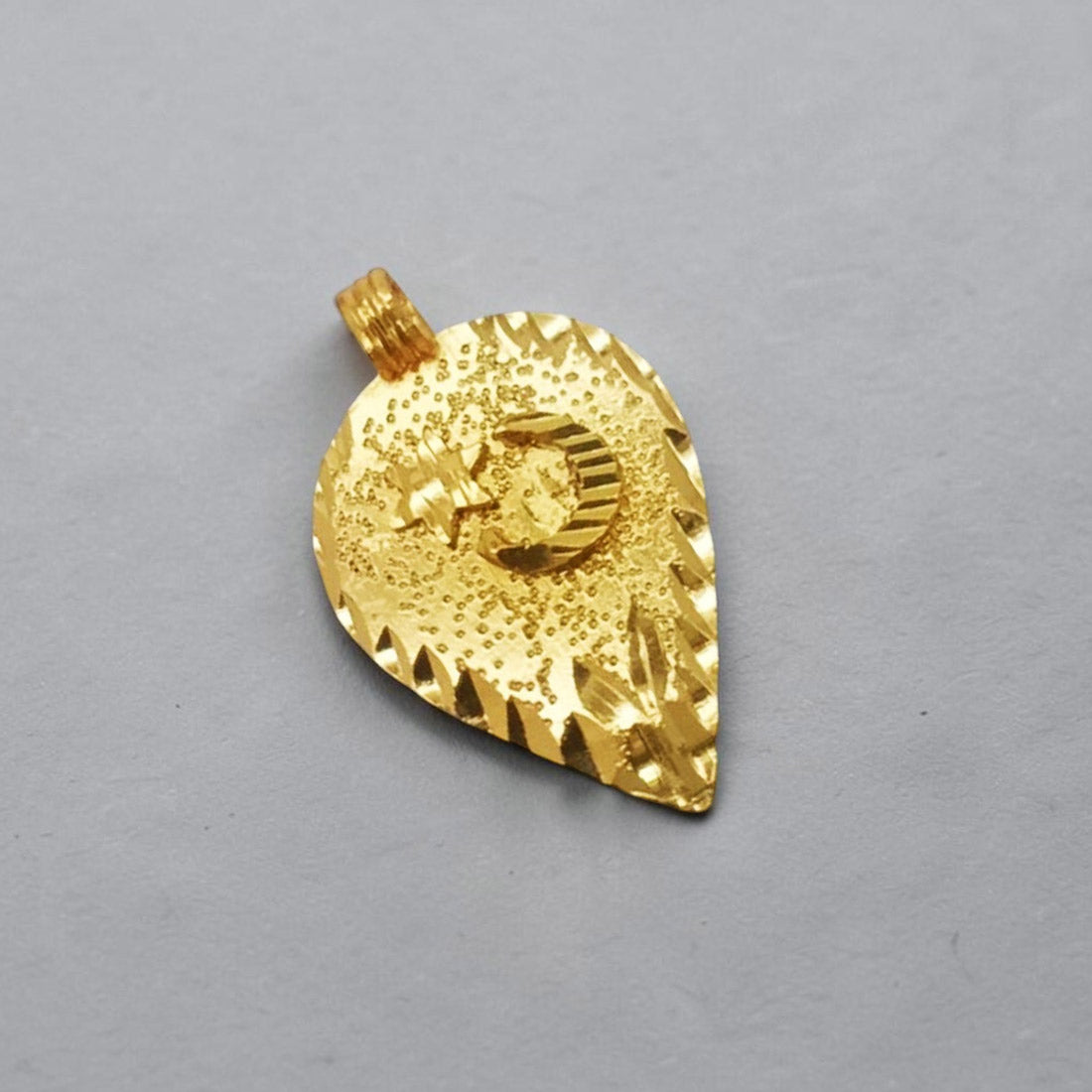 Elegant Muslim Gold Plated Crescent Thali Pendant