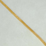 Elegant Gold Plated Flat Triple Line Box Chain