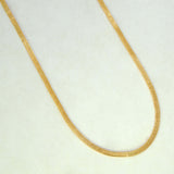 Elegant Gold Plated Flat Triple Line Box Chain
