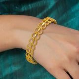 Elegant-Gold-Plated-Floral-Designer-Bangle
