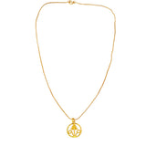 Simple Gold-Plated Floral Pendant With Chain on a delicate gold chain, perfect for everyday wear or special occasions.