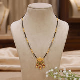 Emerald Ruby CZ Stone Pendant Mangalsutra Necklace