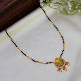 Emerald Ruby CZ Stone Pendant Mangalsutra Necklace