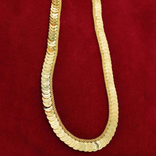 Ethnic Gold Plated Lakshmi Kasumala Cash Long Chain