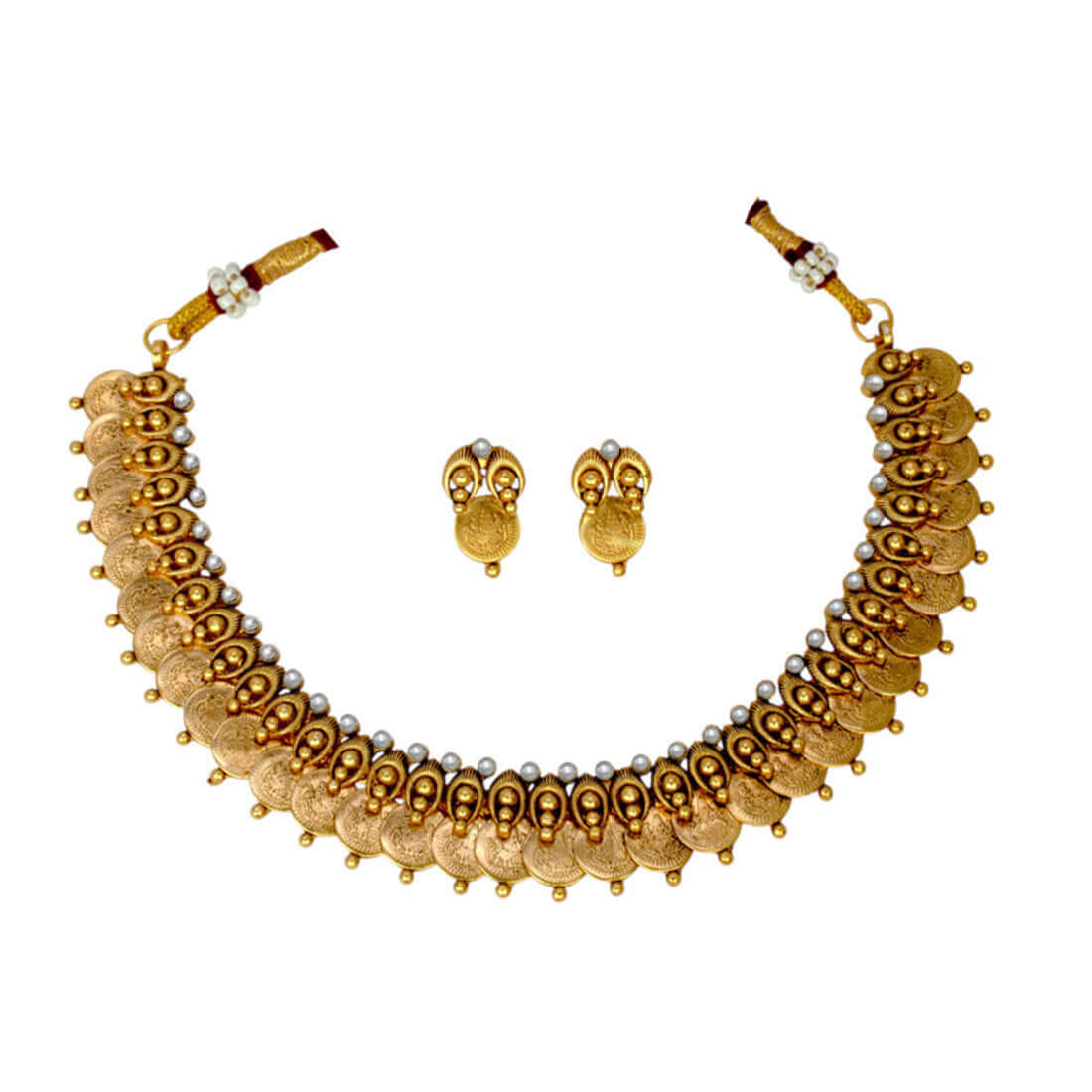 Antique Lakshmi Kasu Choker Set Pearl